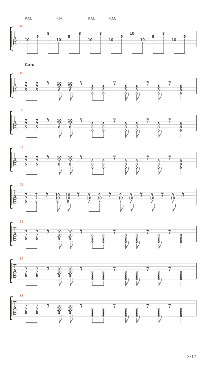 Solo A Terceros吉他谱