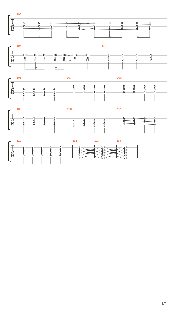 Usted吉他谱
