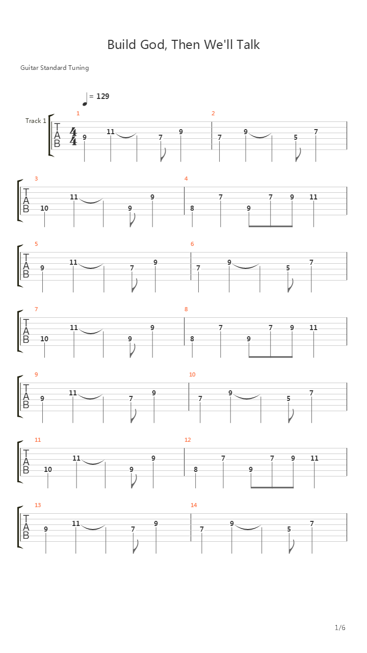 Build God Then Well Talk吉他谱