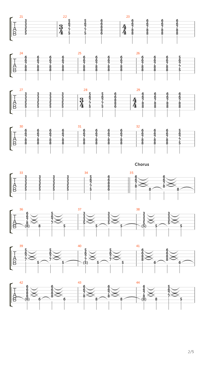 Nine In The Afternoon吉他谱