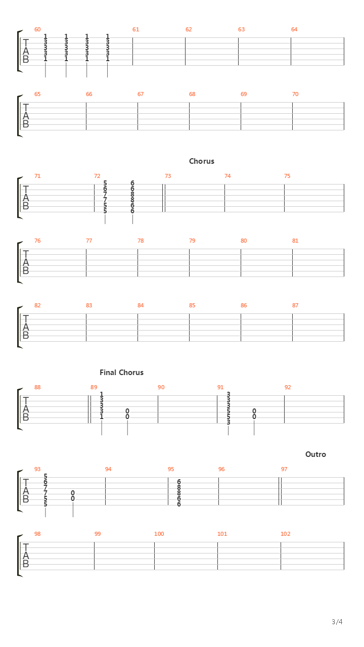 Nine In The Afternoon吉他谱