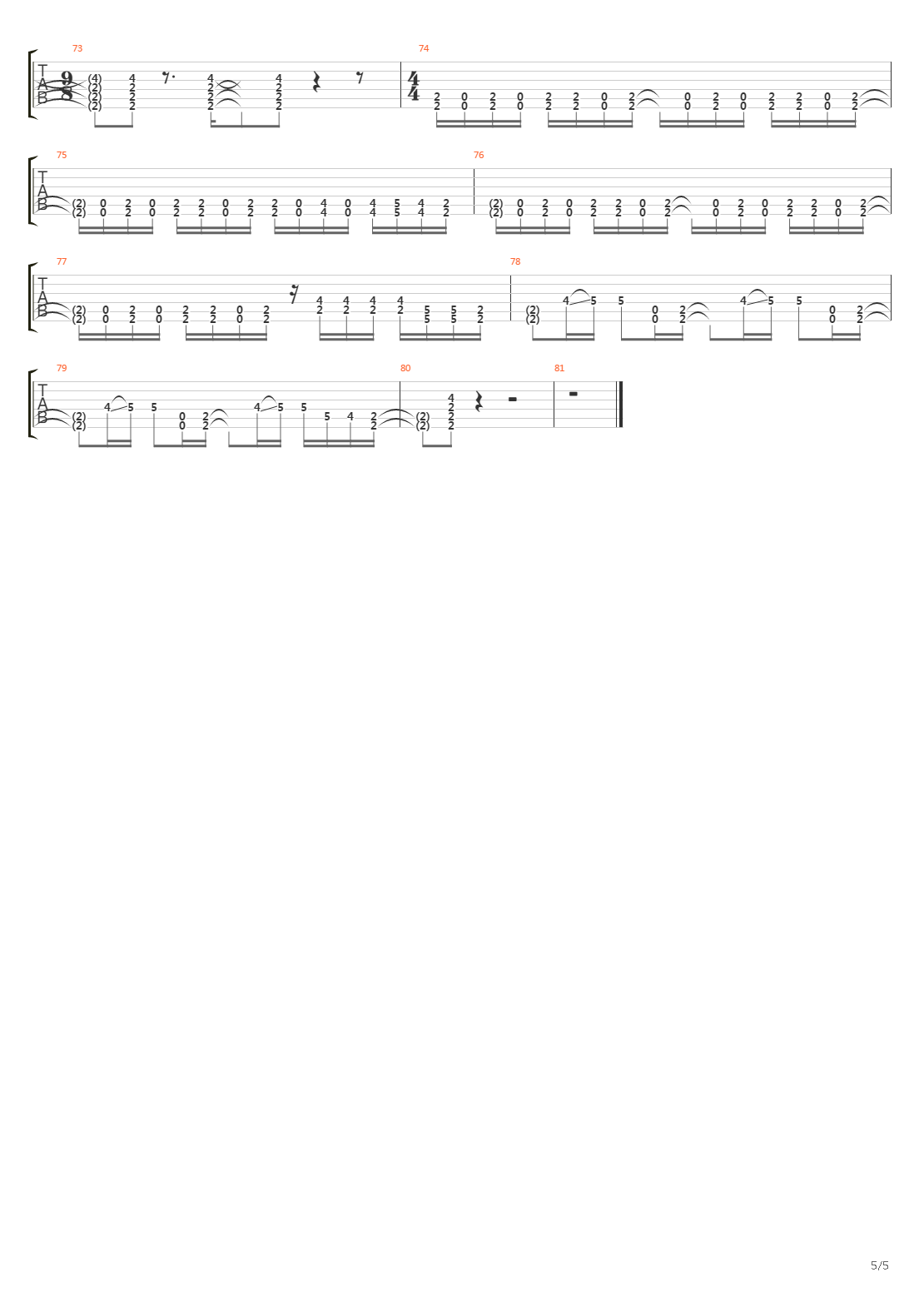 Dead Cell吉他谱