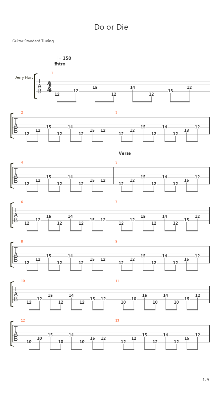 Do Or Die吉他谱