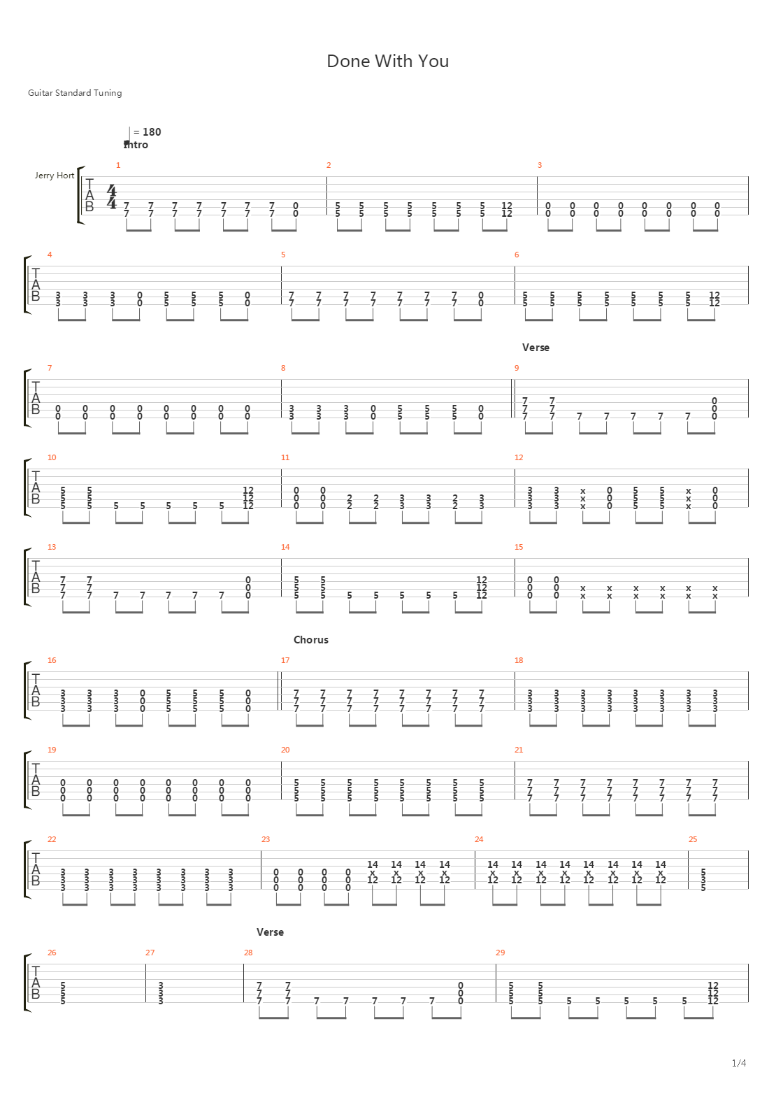 Done With You吉他谱
