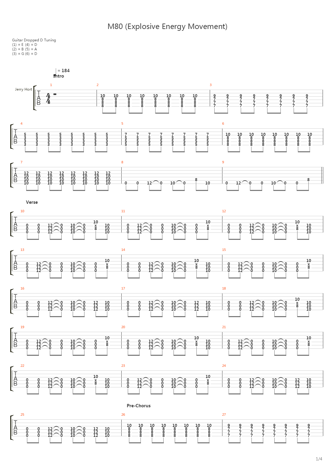 M80 Explosive Energy Movement吉他谱
