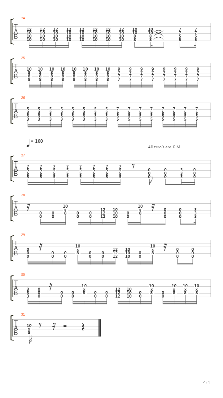 M-80吉他谱