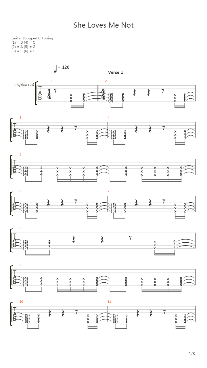 She Loves Me Not吉他谱