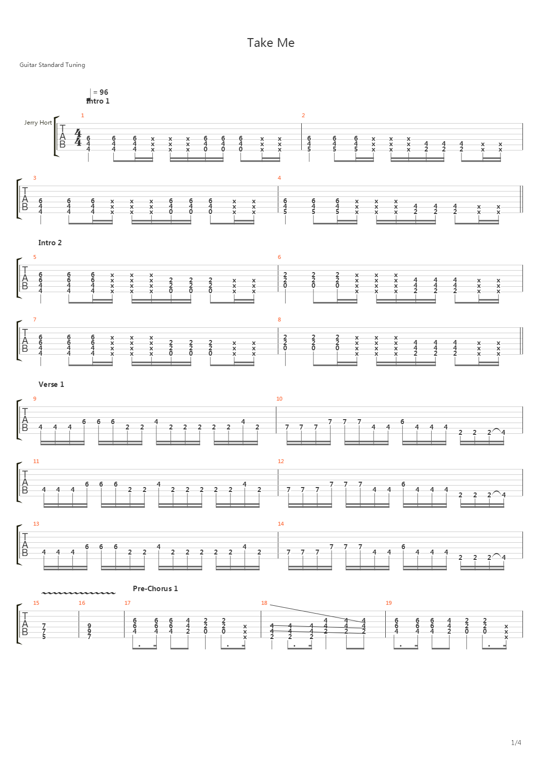 Take Me吉他谱