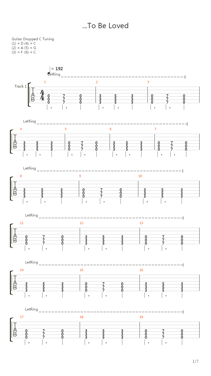 To Be Loved吉他谱