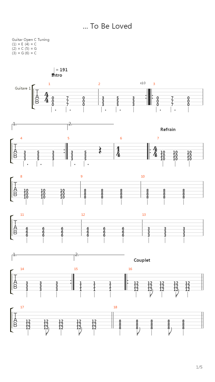 To Be Loved吉他谱