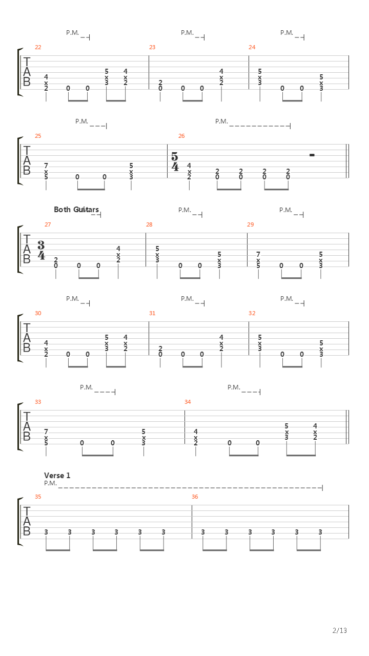 As Horizons End吉他谱