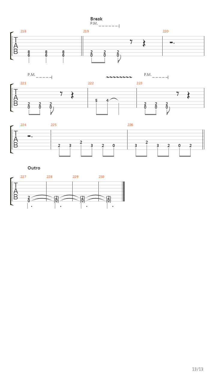 As Horizons End吉他谱