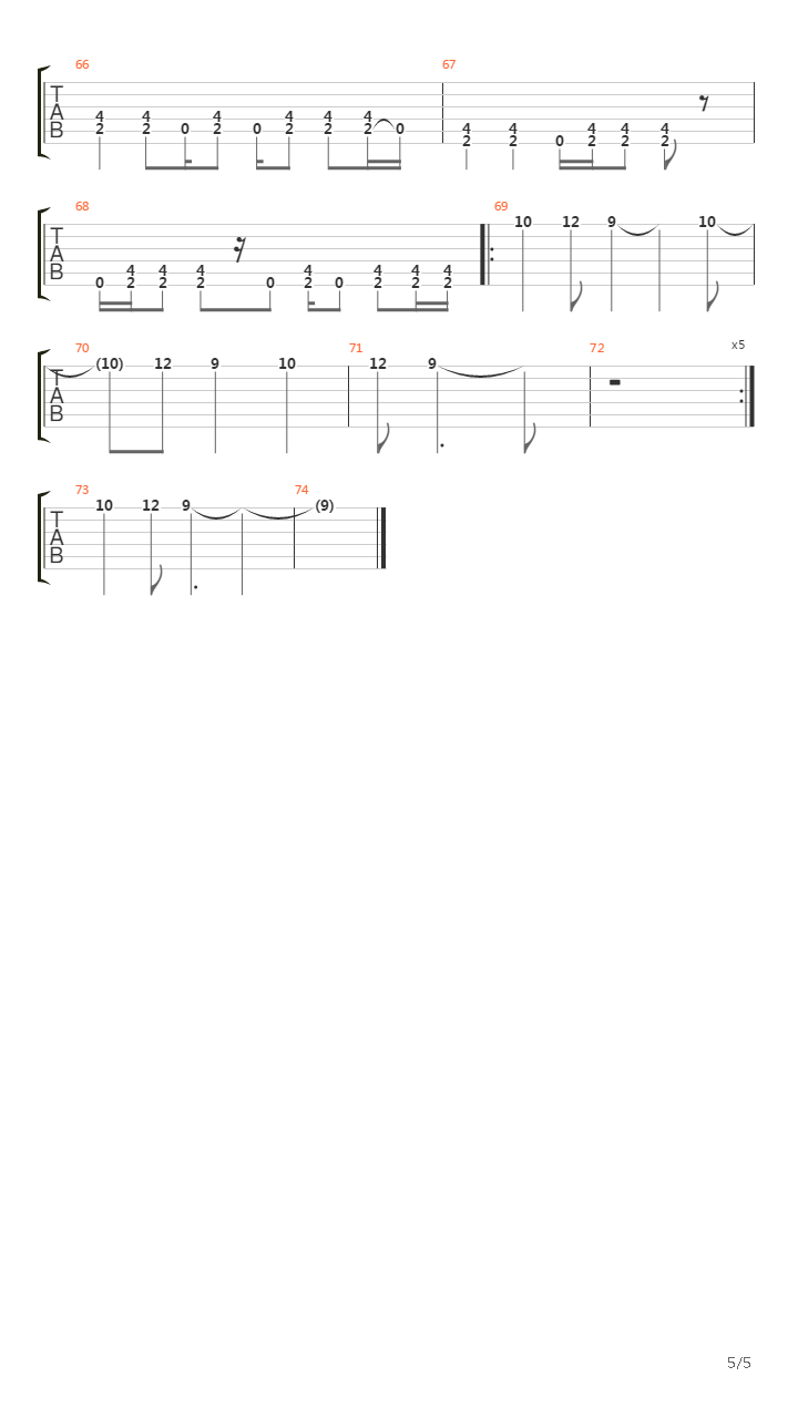 Mouth吉他谱