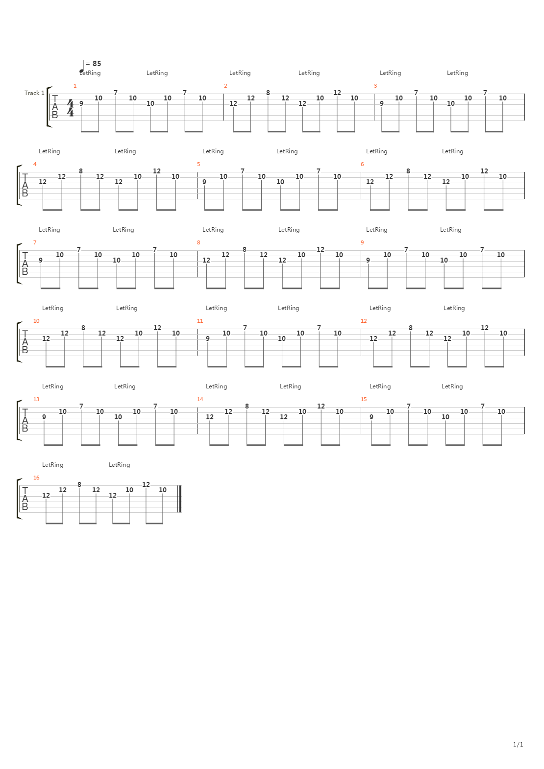 Begin吉他谱