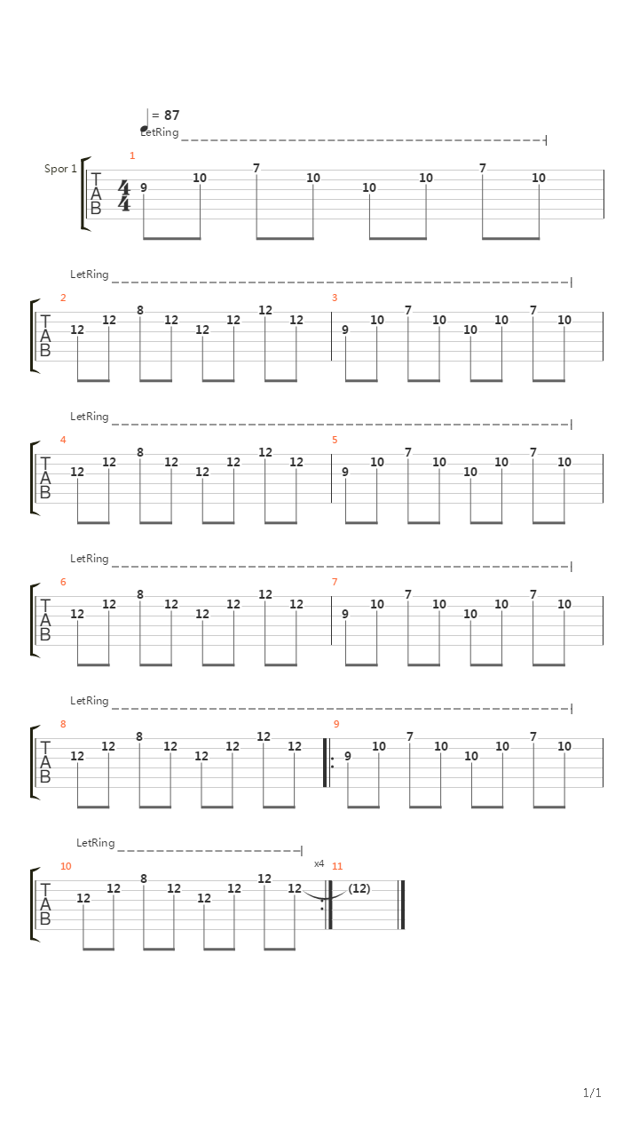 Begin吉他谱