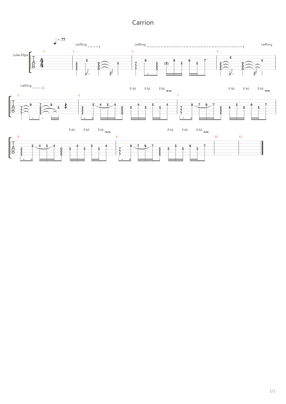 Carrion吉他谱