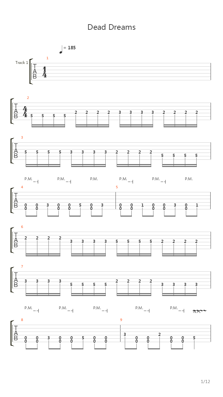 Dead Dreams吉他谱
