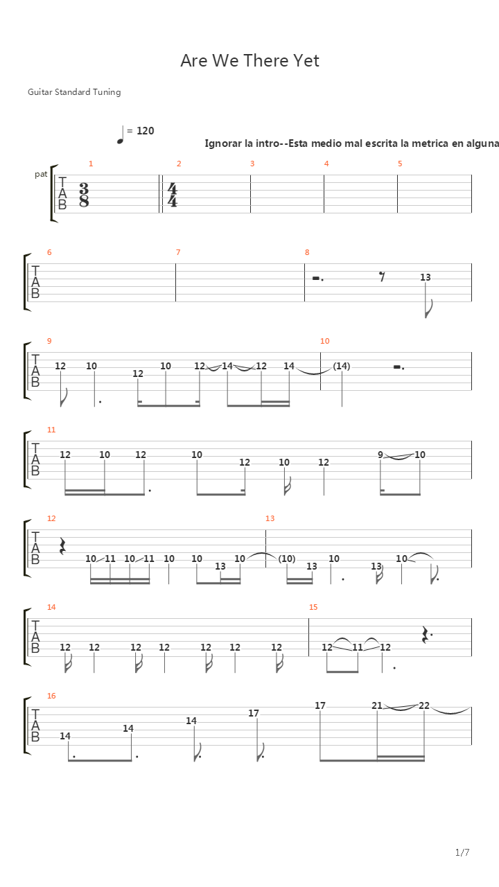 Are We There Yet吉他谱