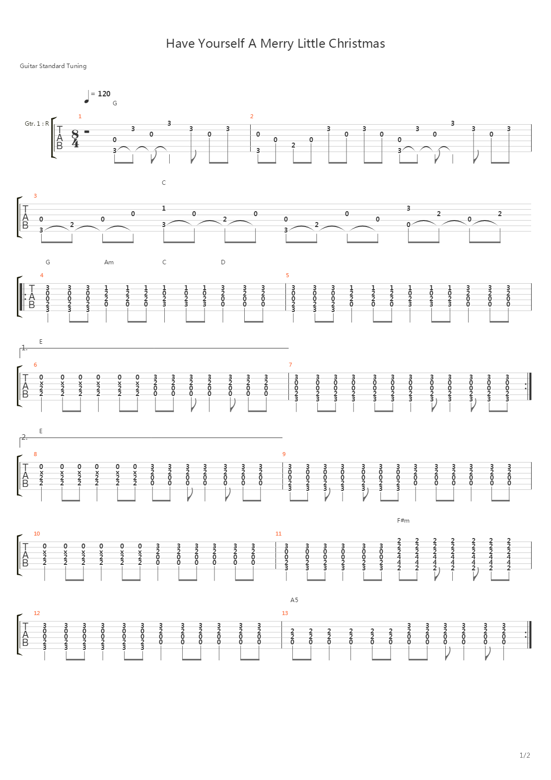 Have Your Self A Merry Little Christmas吉他谱