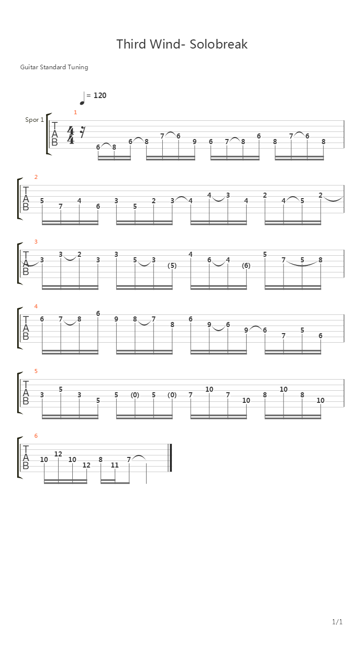 Third Wind吉他谱