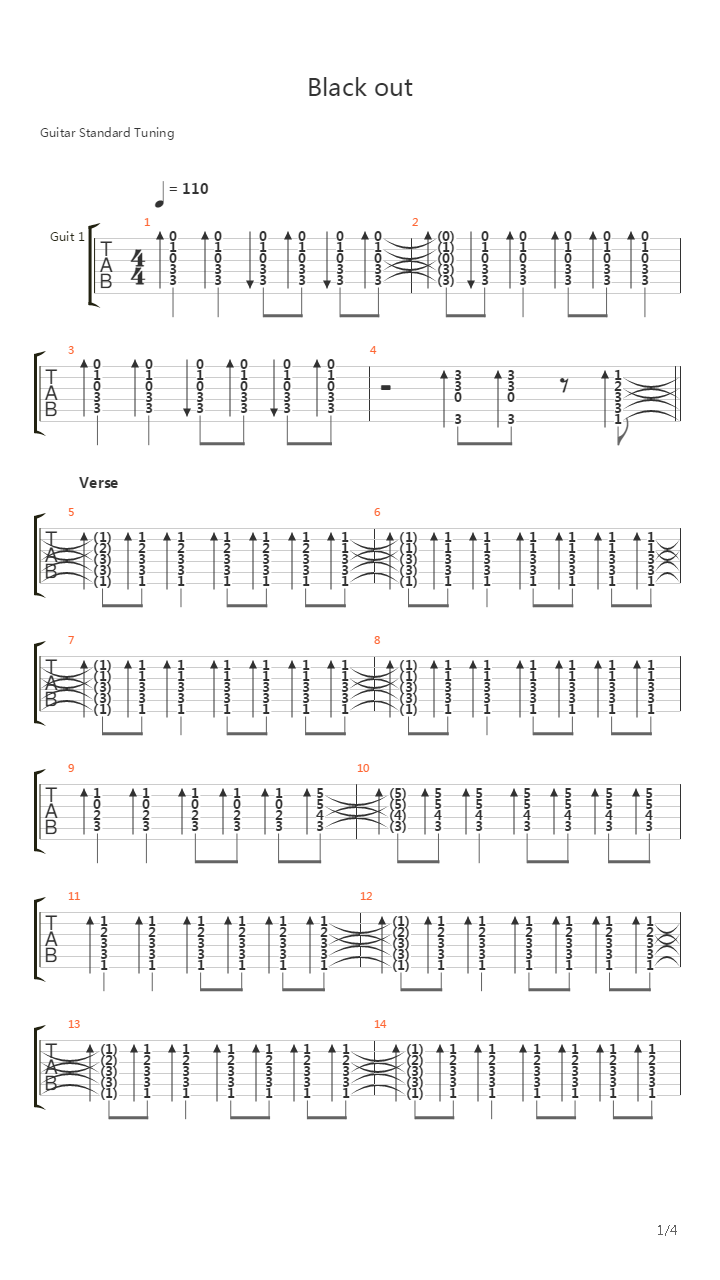 Black Out吉他谱