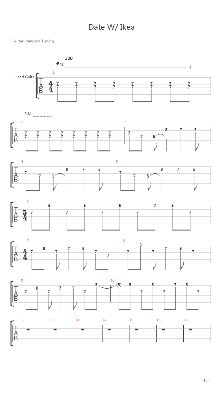 Date With Ikea吉他谱