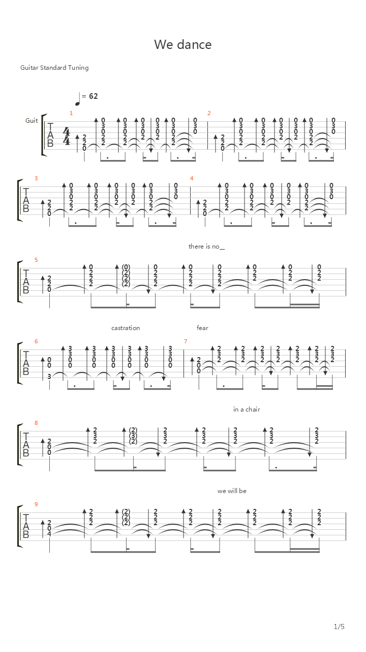 We Dance吉他谱
