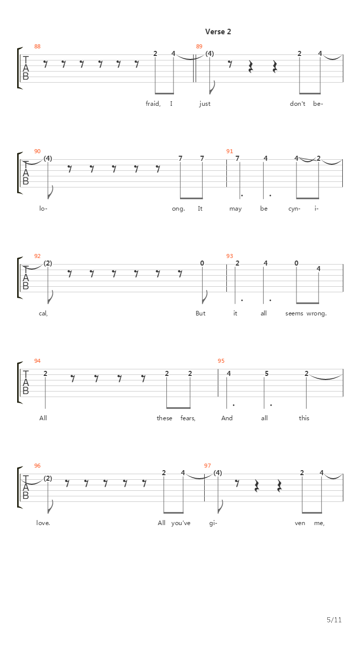 The Fountain吉他谱
