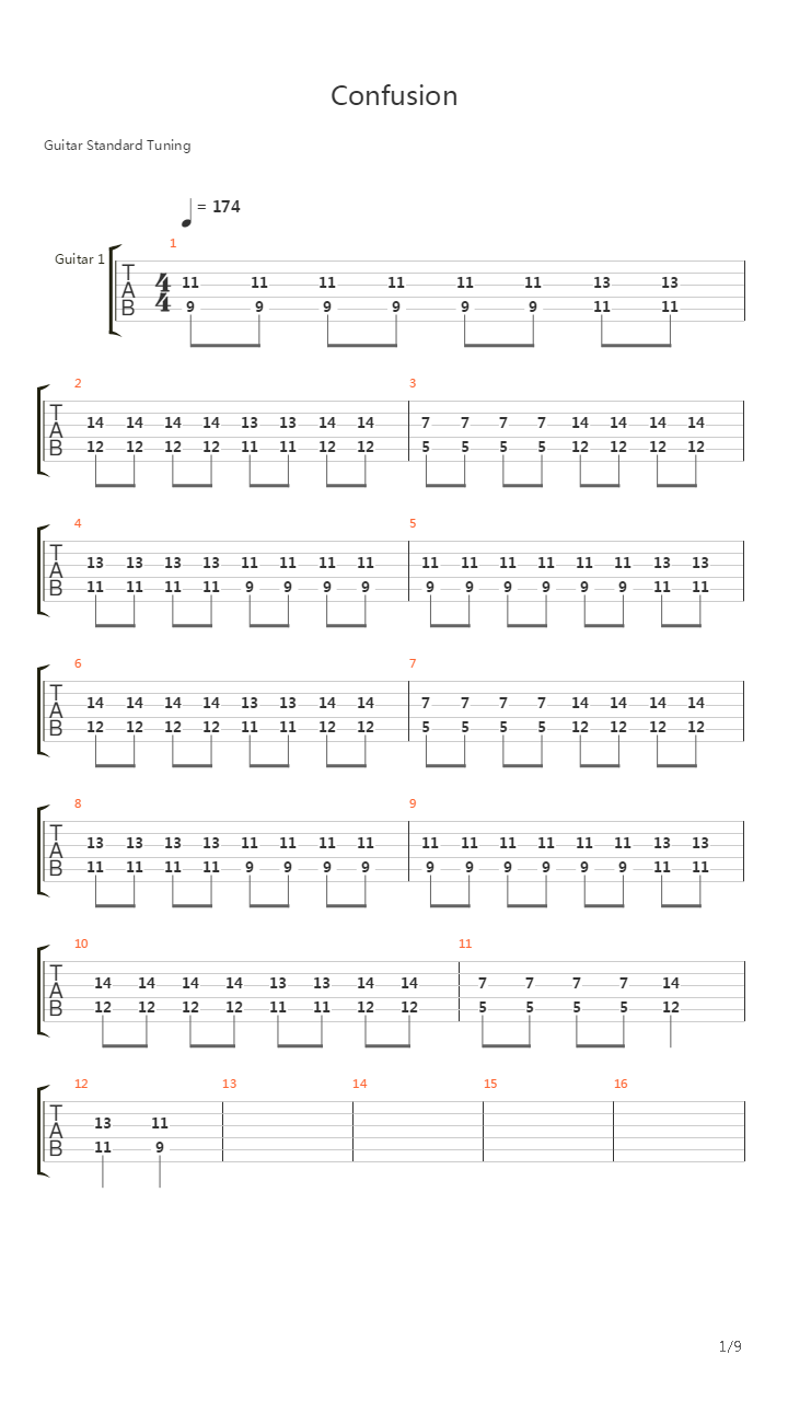 Confusion吉他谱