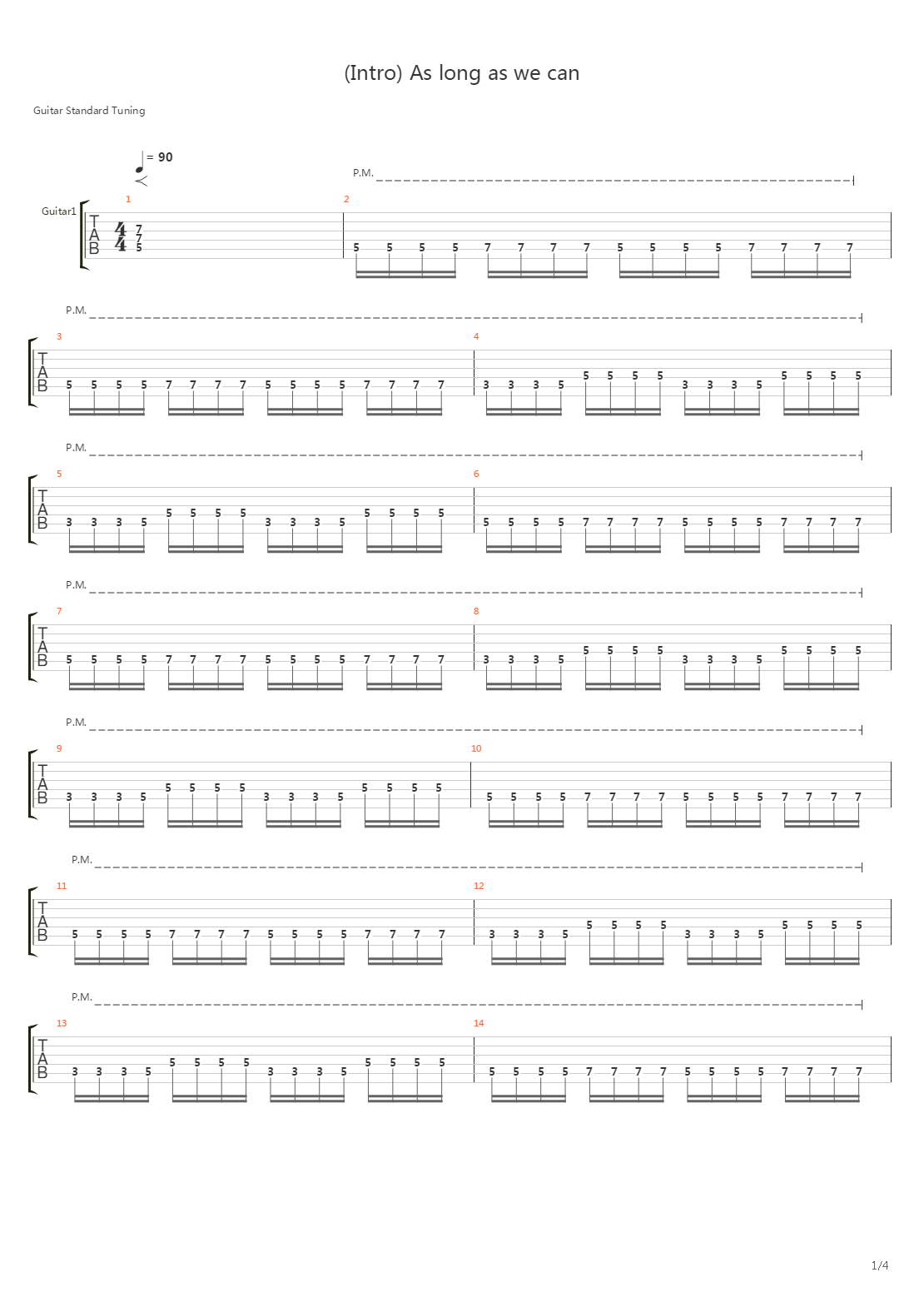 Intro As Long As We Can吉他谱