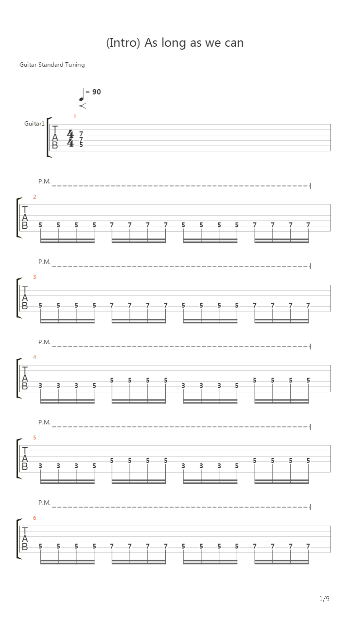 Intro As Long As We Can吉他谱