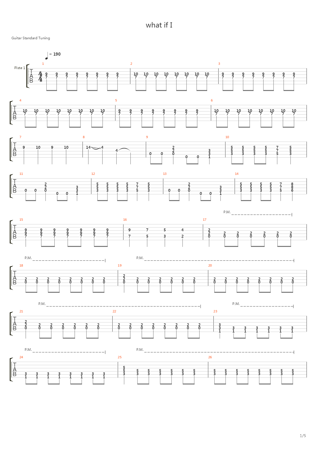 What If I吉他谱
