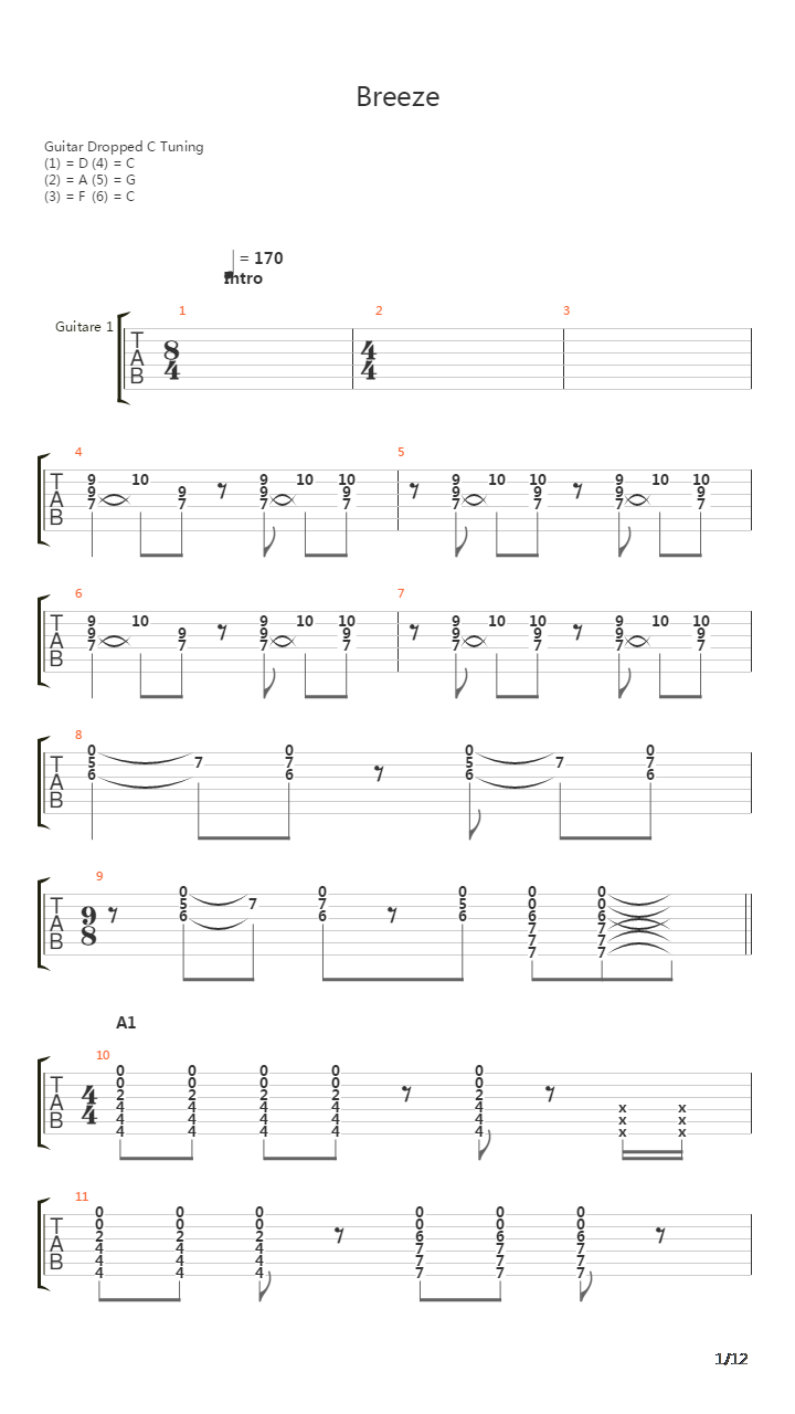 Breeze吉他谱
