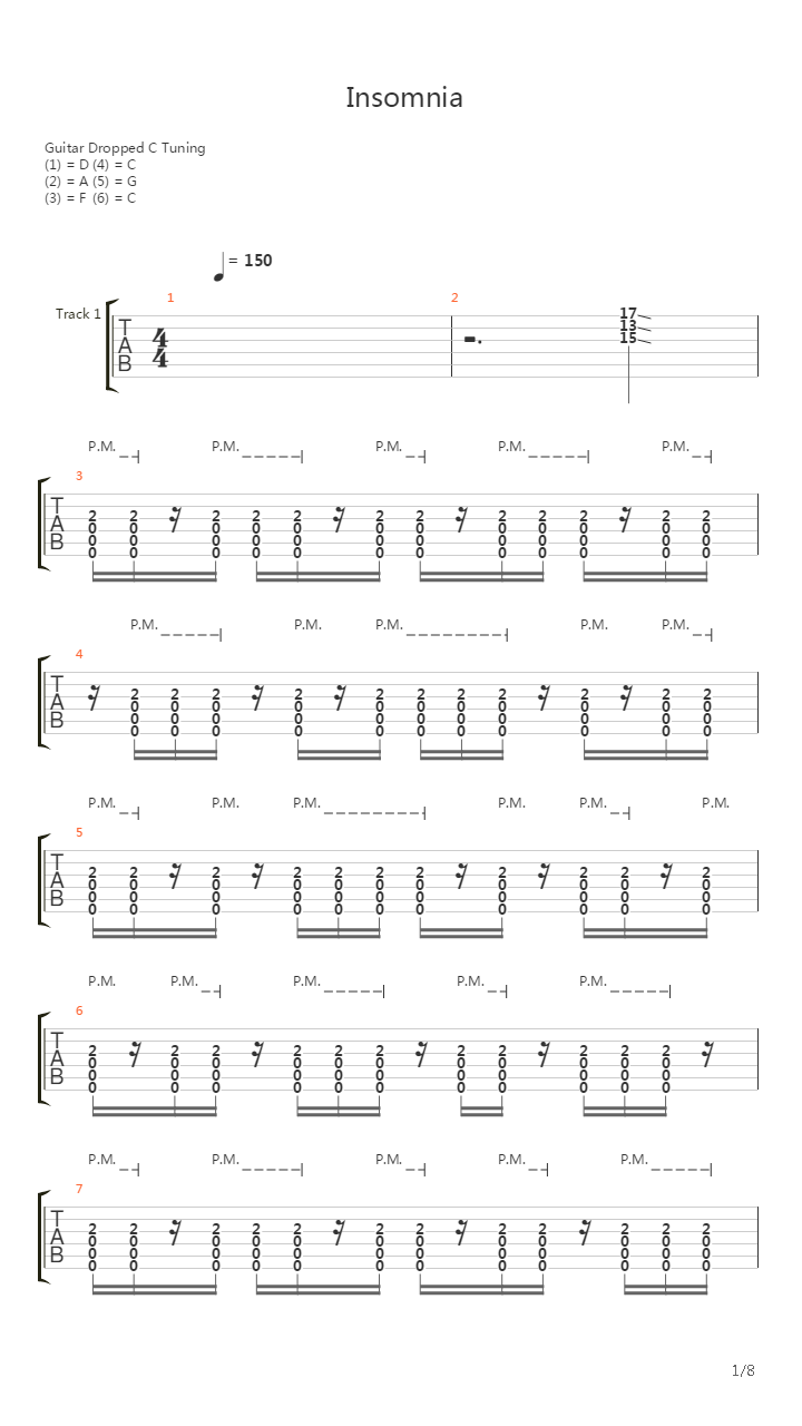 Insomnia吉他谱