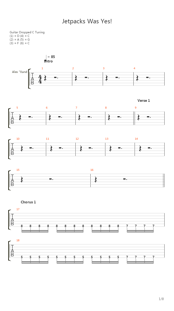 Jetpacks Was Yes吉他谱