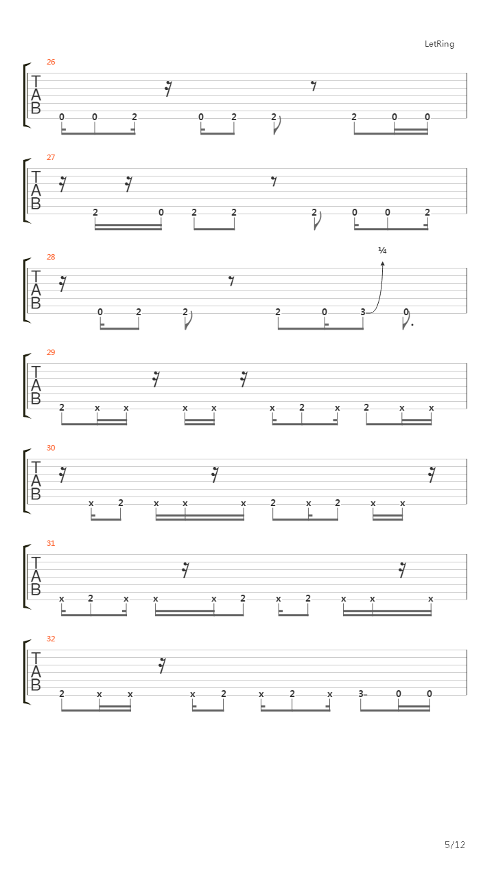 Letter Experiment吉他谱