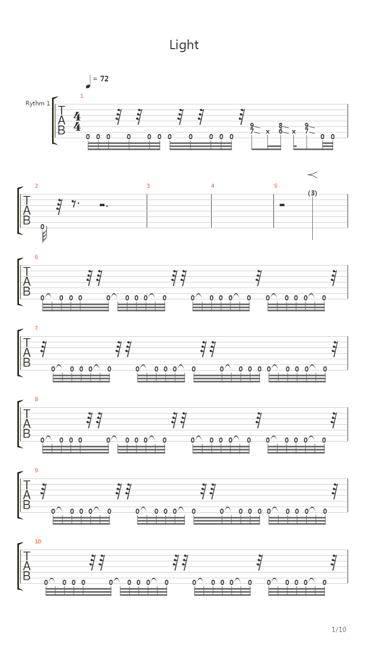 Light吉他谱