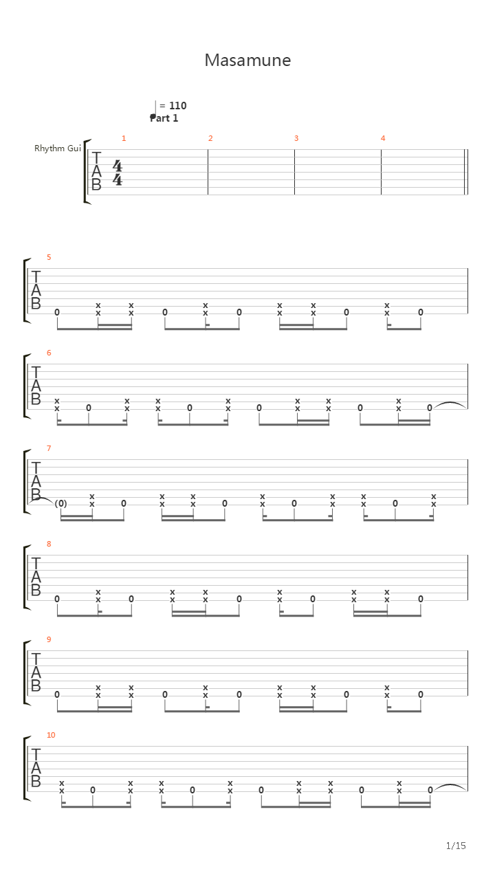Masamune吉他谱