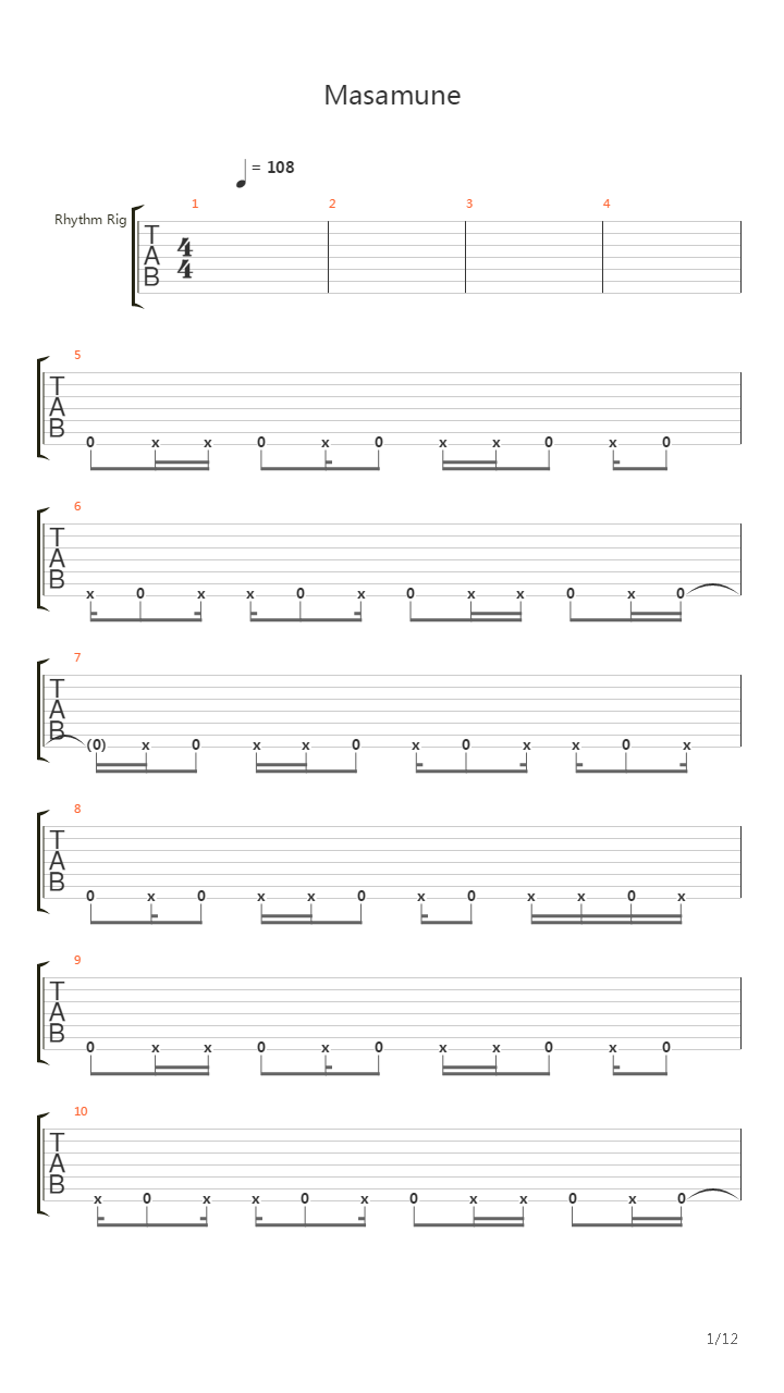 Masamune吉他谱