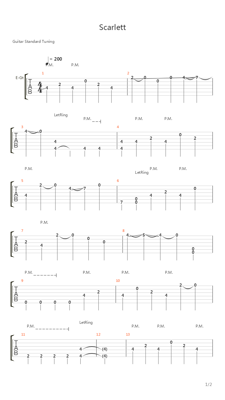 Scarlett吉他谱