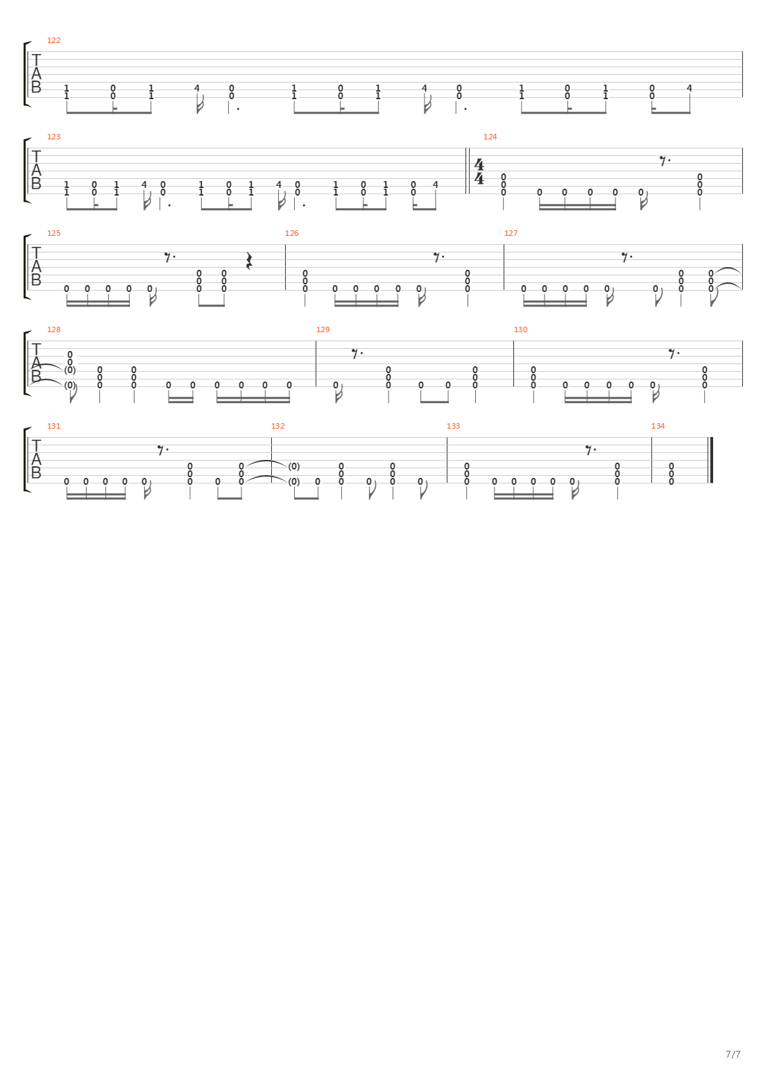 The Walk吉他谱