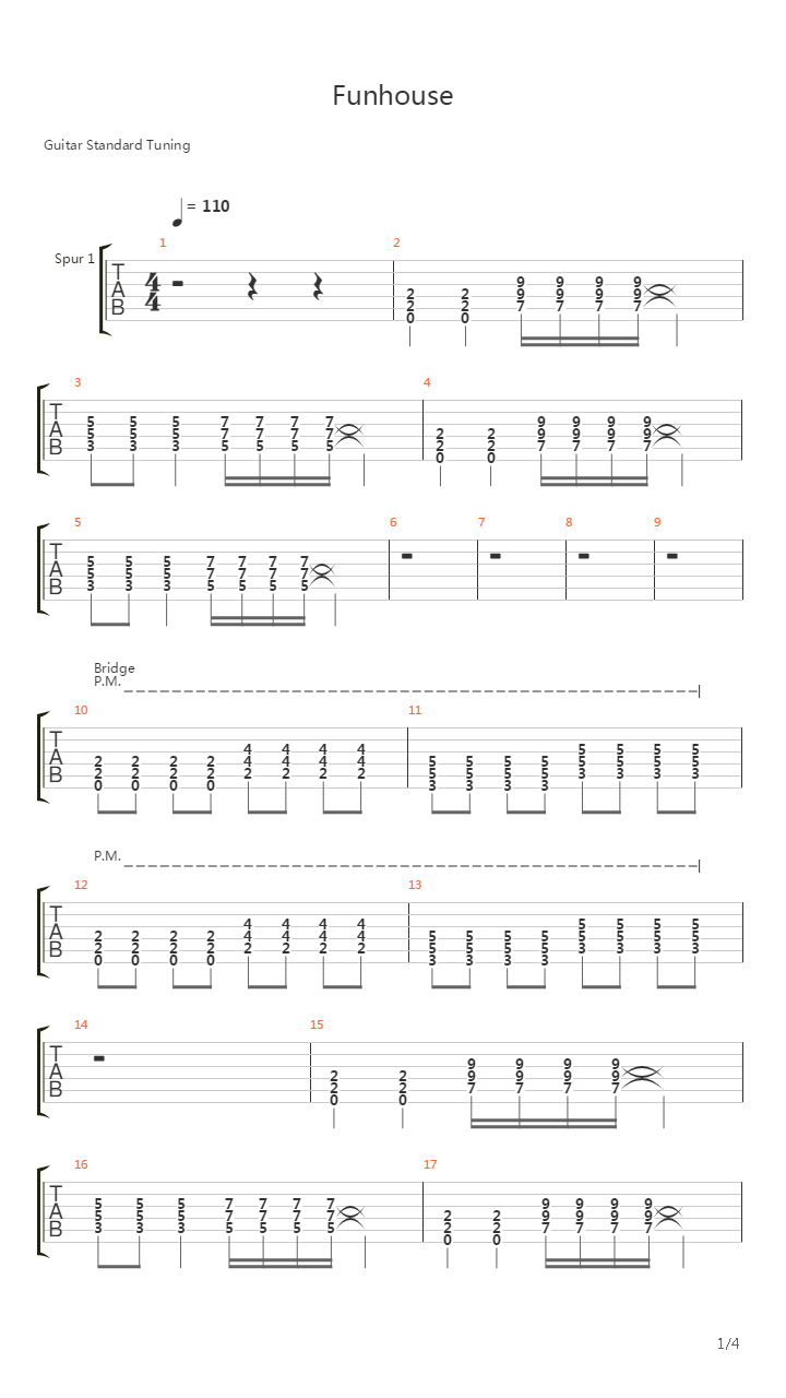 Funhouse吉他谱