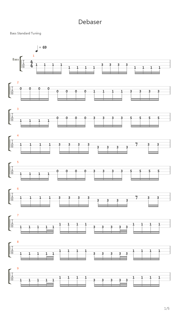 Debaser吉他谱