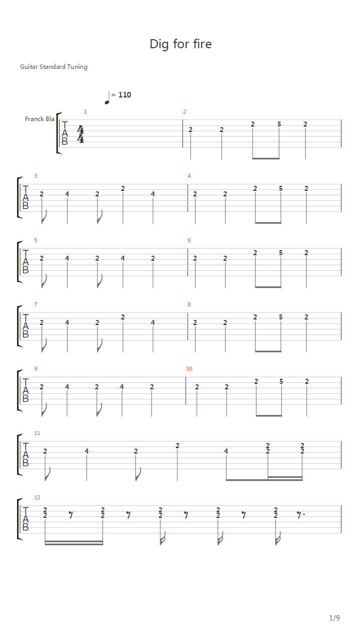 Dig For Fire吉他谱