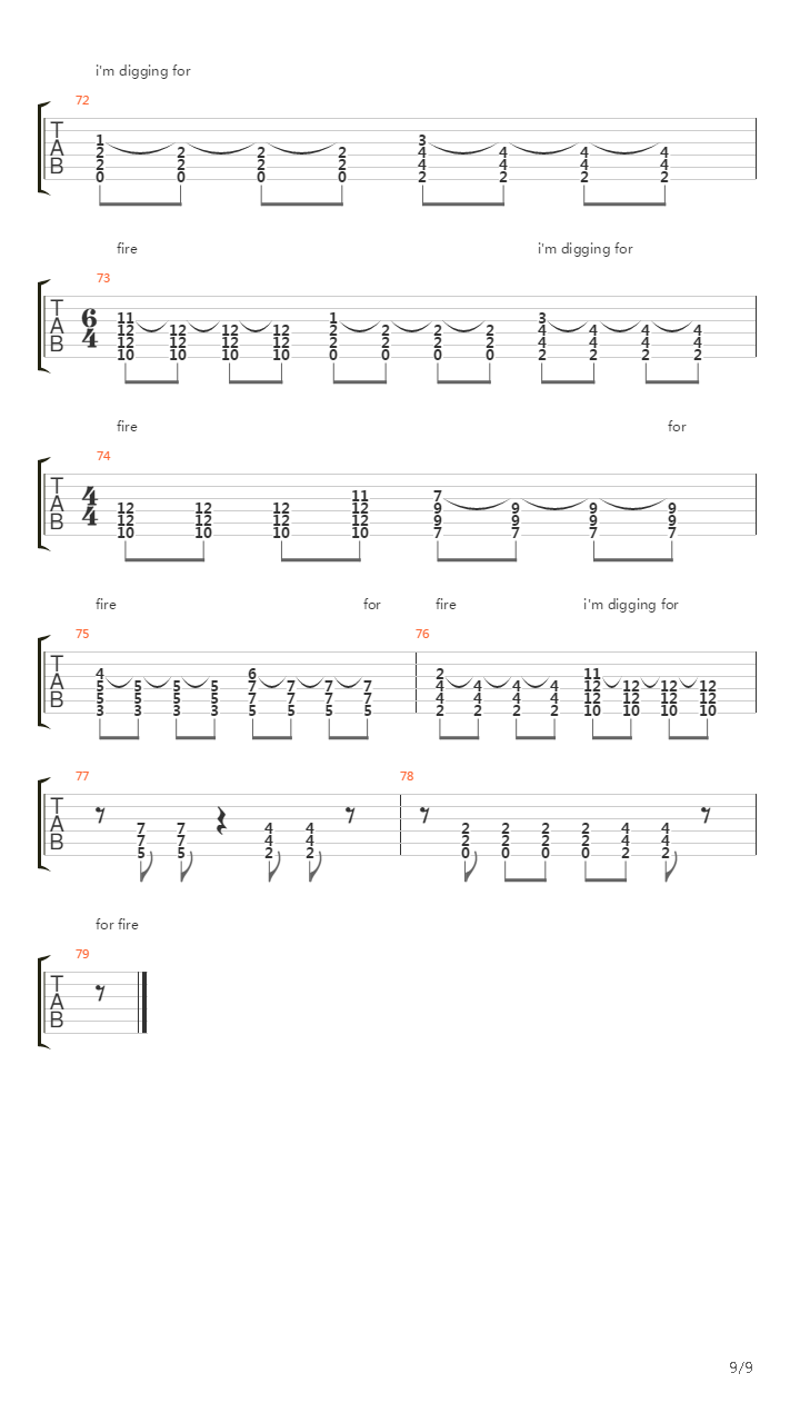 Dig For Fire吉他谱