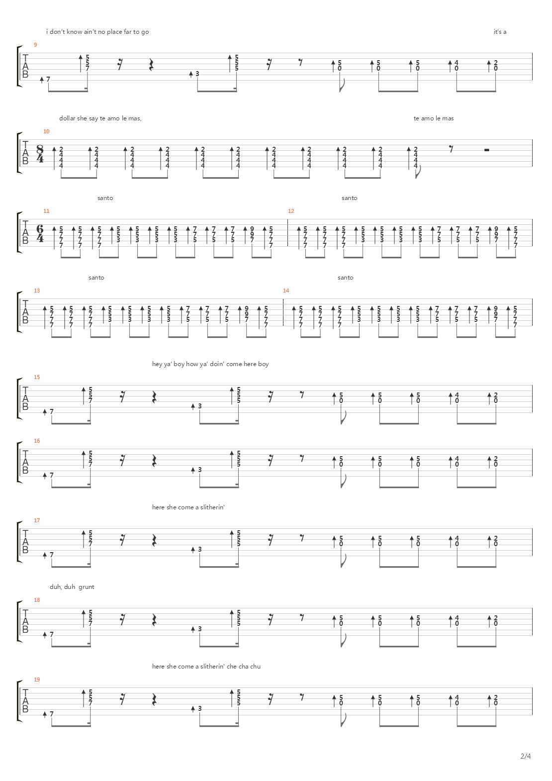 Santo吉他谱