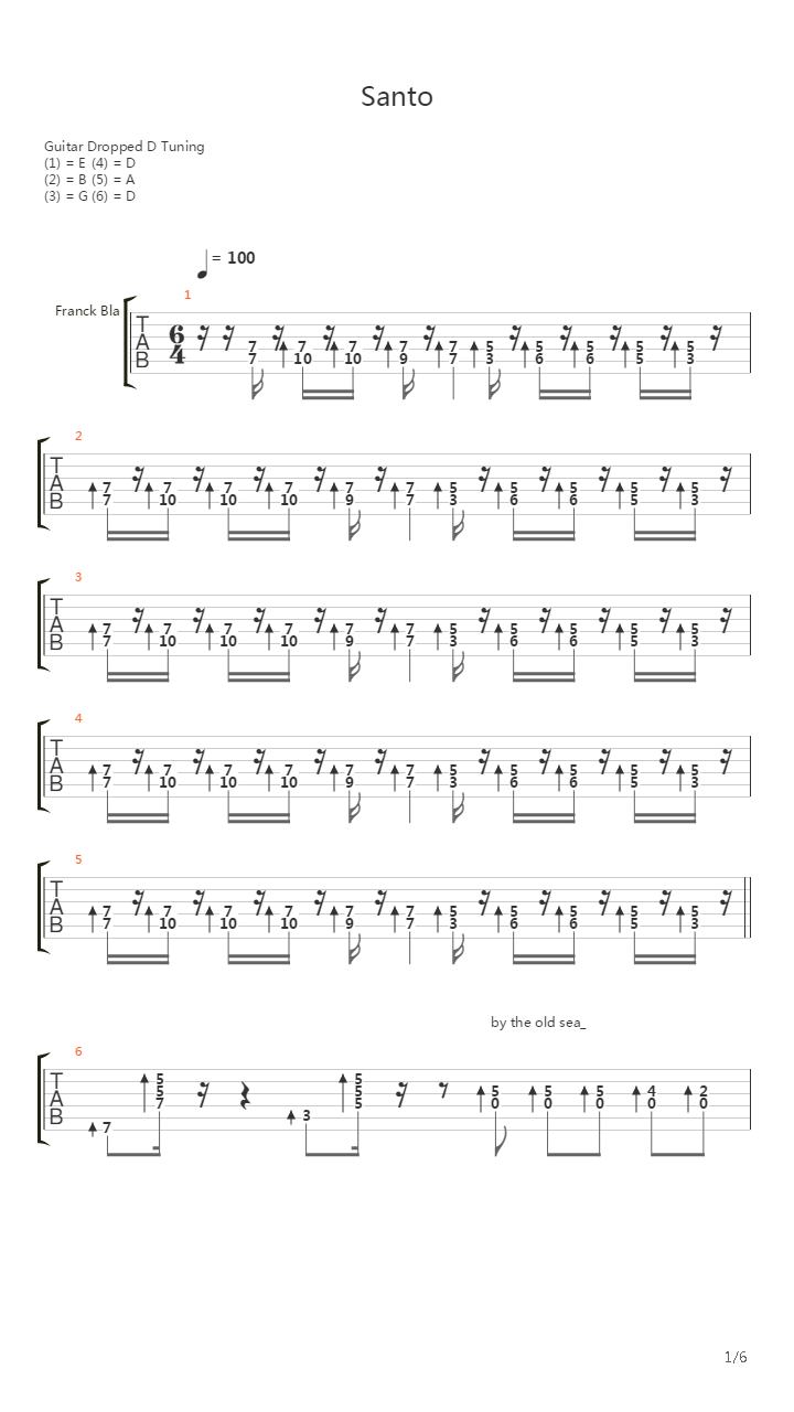 Santo吉他谱