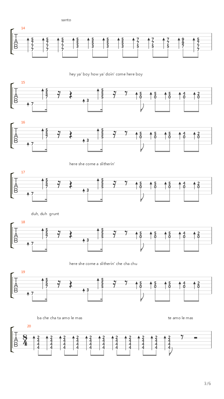 Santo吉他谱