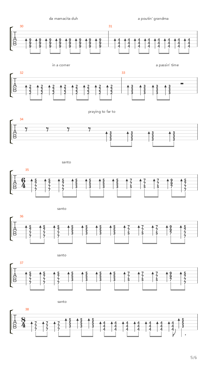 Santo吉他谱