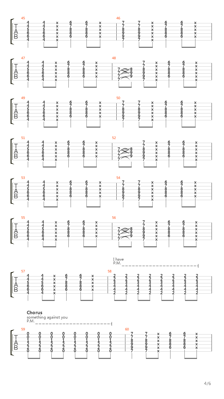 Something Against You吉他谱
